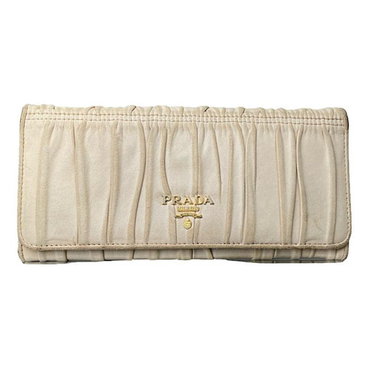 Prada Beige Leather Wallet image 1