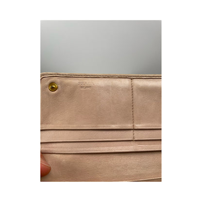Prada Beige Leather Wallet image 2