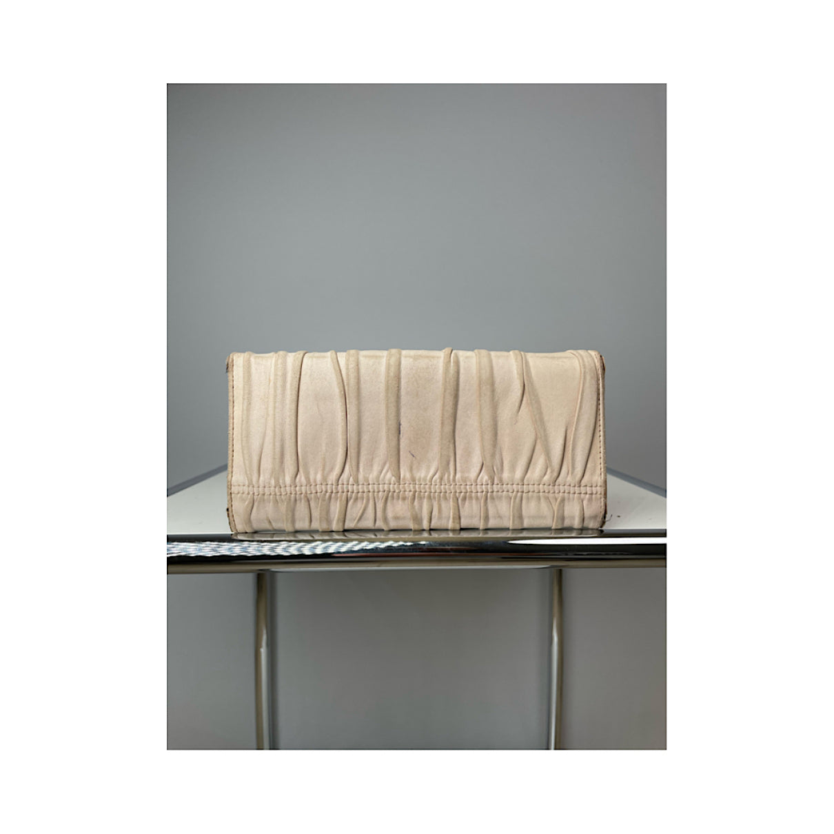 Prada Beige Leather Wallet image 4