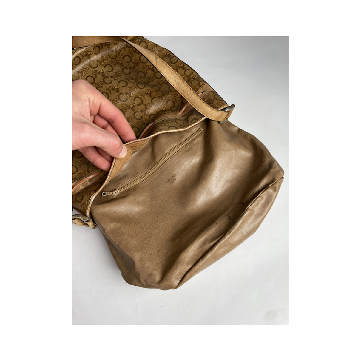 Celine SAC SEAU Brown Leather Handbag image 3