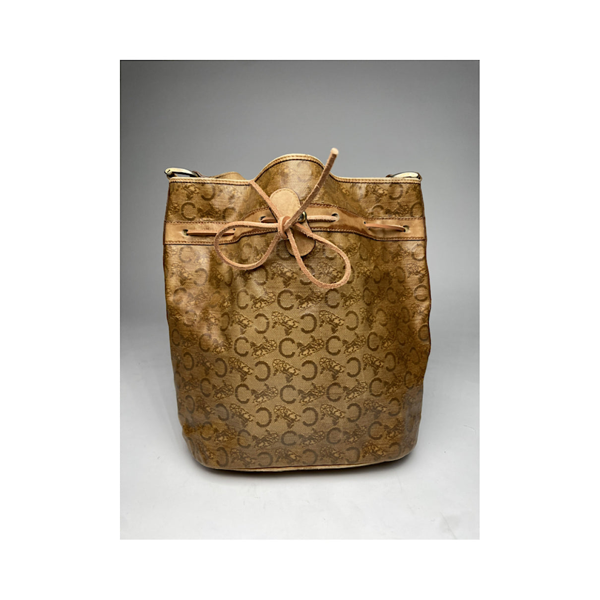 Celine SAC SEAU Brown Leather Handbag image 4