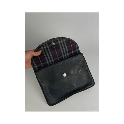 Burberry Black Leather Clutch Bag image 4