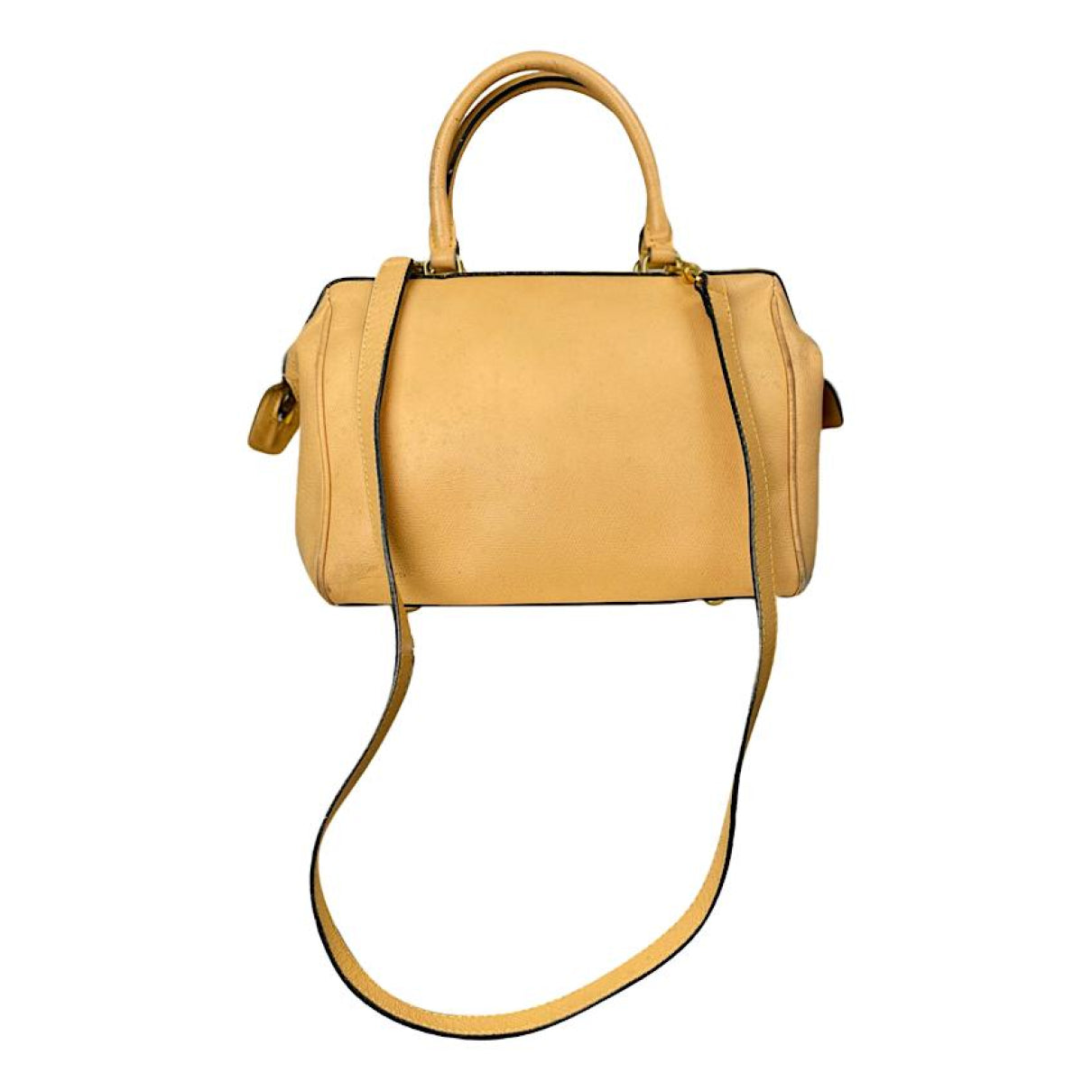 Celine Triomphe Yellow Leather Handbag image 1