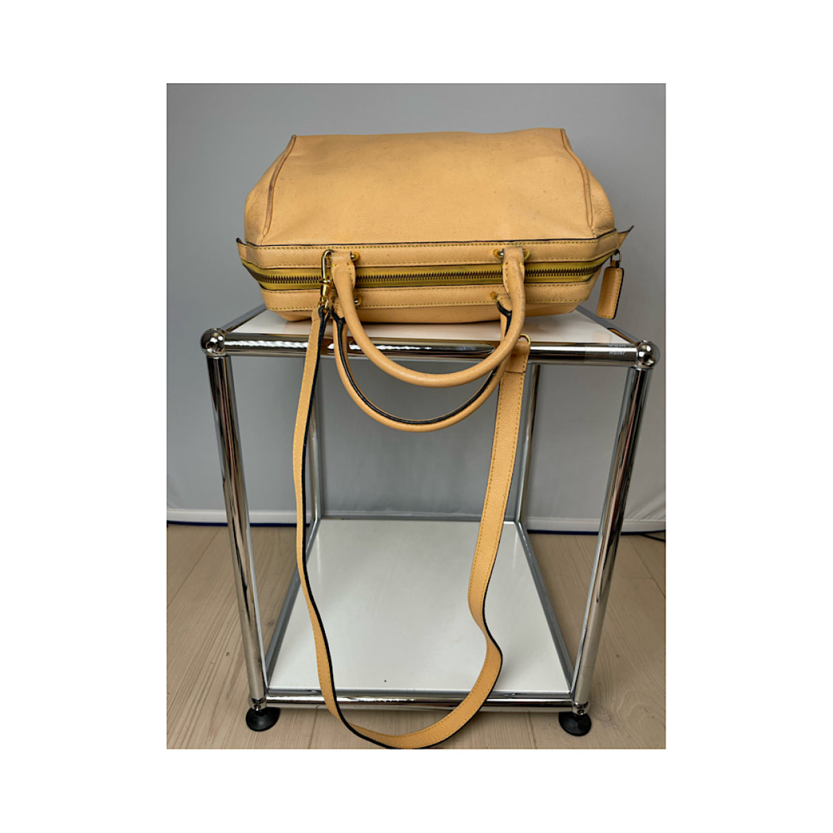 Celine Triomphe Yellow Leather Handbag image 2