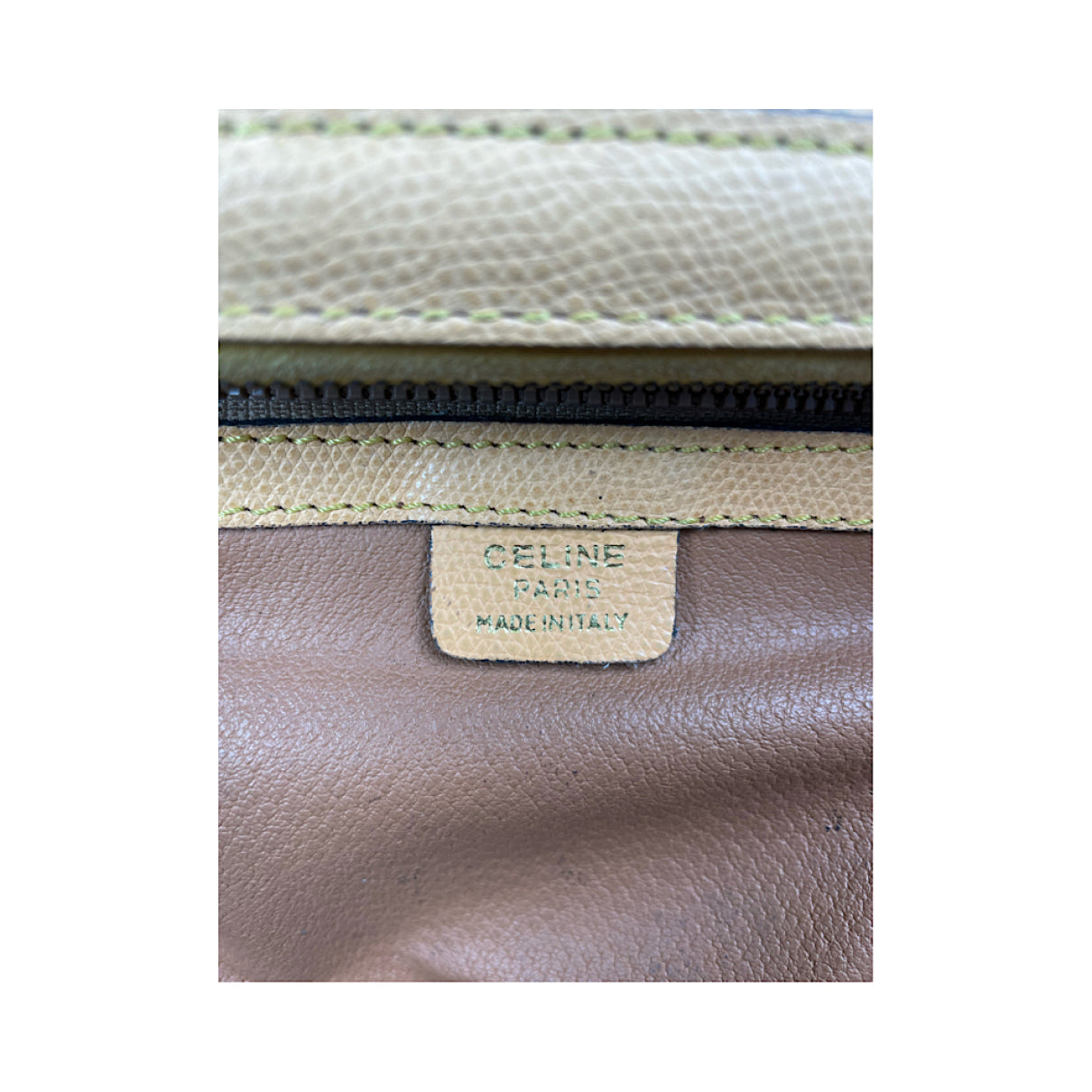 Celine Triomphe Yellow Leather Handbag image 5