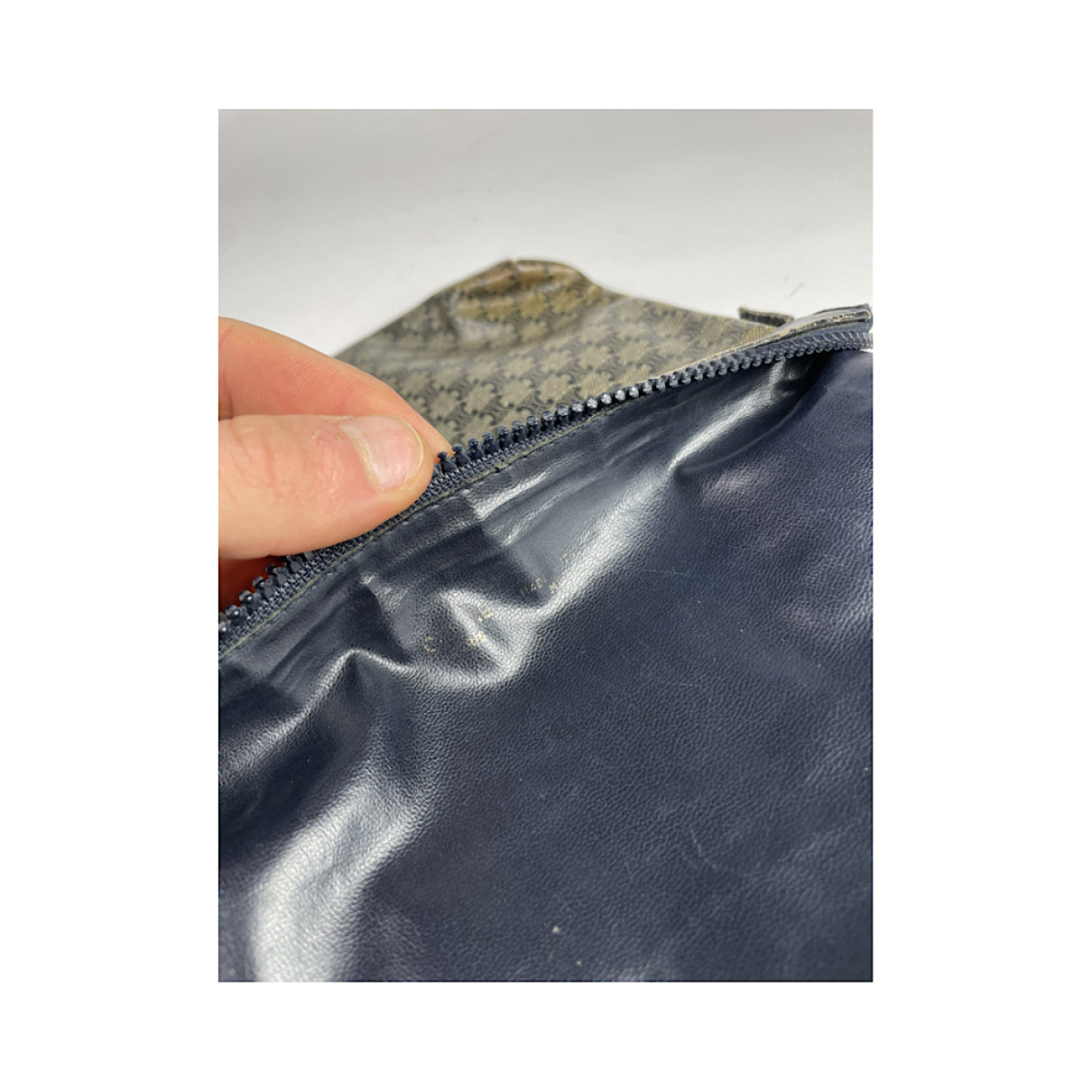 Celine Trotteur Grey Leather Clutch Bag image 3