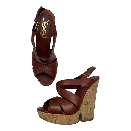 Yves Saint Laurent Red Leather Heel image 1