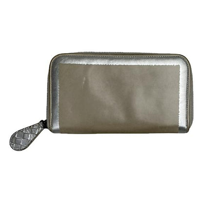 Bottega Veneta Silver Leather Wallet image 1