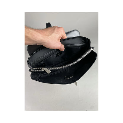 Alfred Dunhill Black Patent Leather Handbag image 3