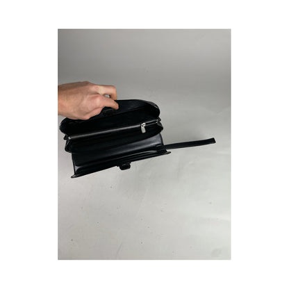 Alfred Dunhill Black Patent Leather Handbag image 4