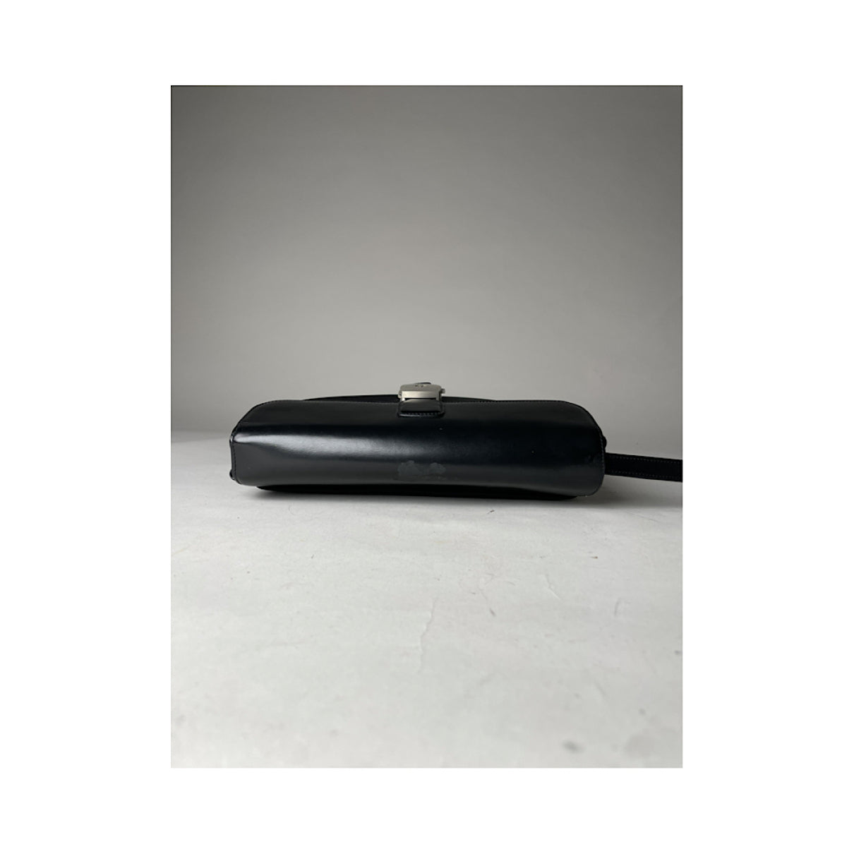 Alfred Dunhill Black Patent Leather Handbag image 5