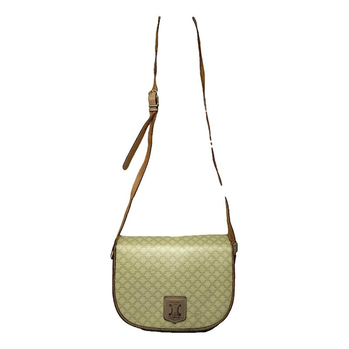 Celine Triomphe Beige Leather Handbag image 1