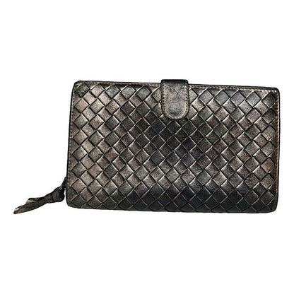 Bottega Veneta Intrecciato Metallic Leather Wallet image 1