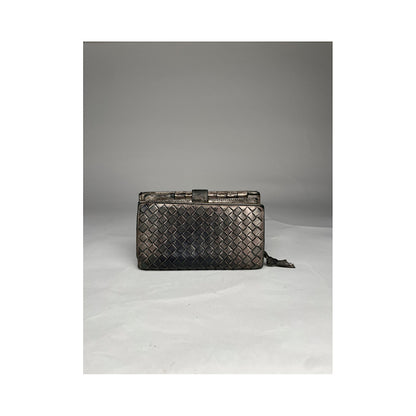 Bottega Veneta Intrecciato Metallic Leather Wallet image 2
