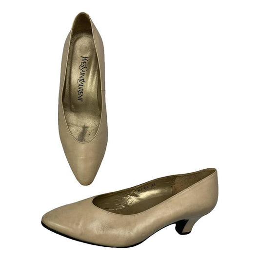 Yves Saint Laurent Beige Leather Heel image 1