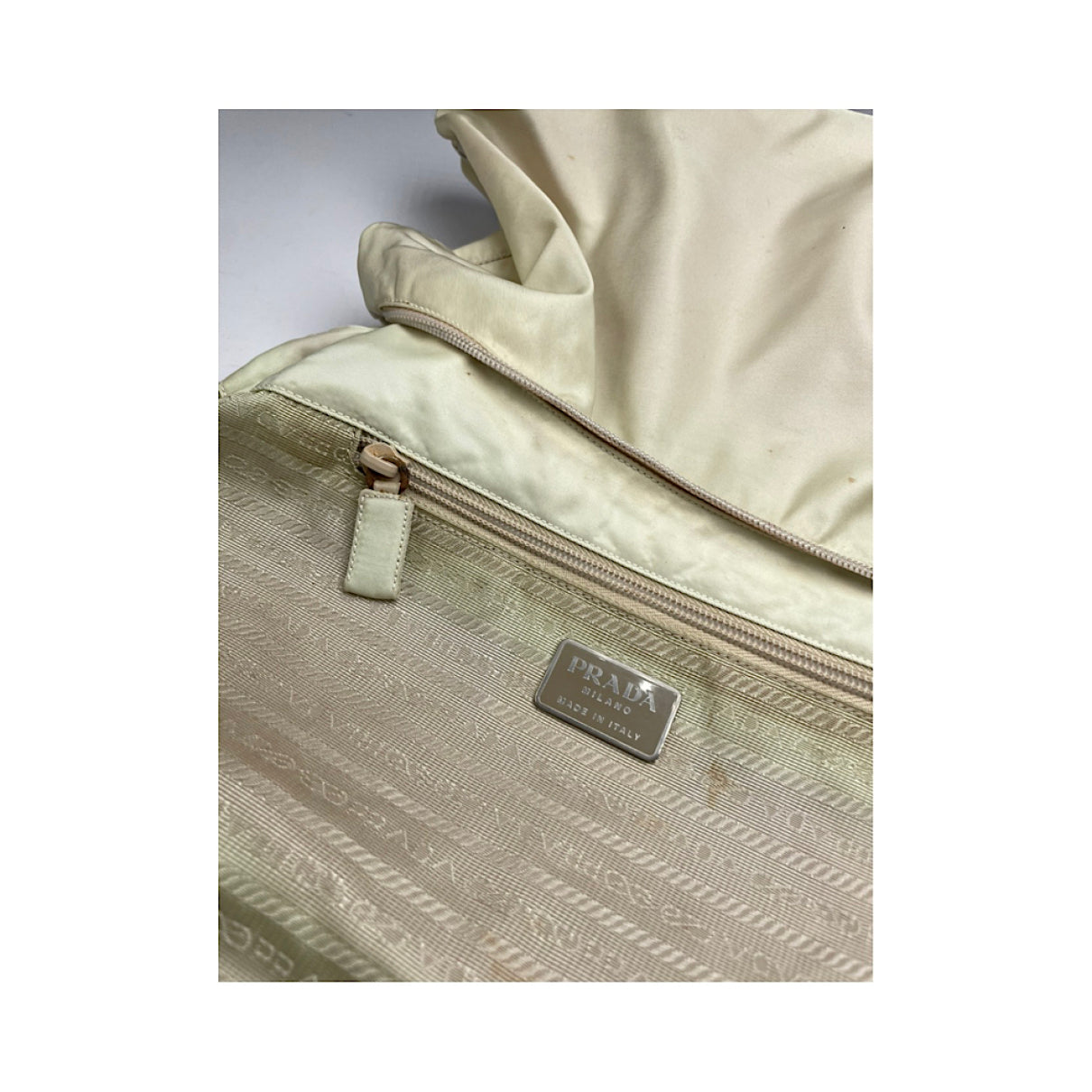 Prada Cleo Beige Polyester Handbag image 4