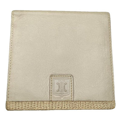 Celine Triomphe White Leather Wallet image 1
