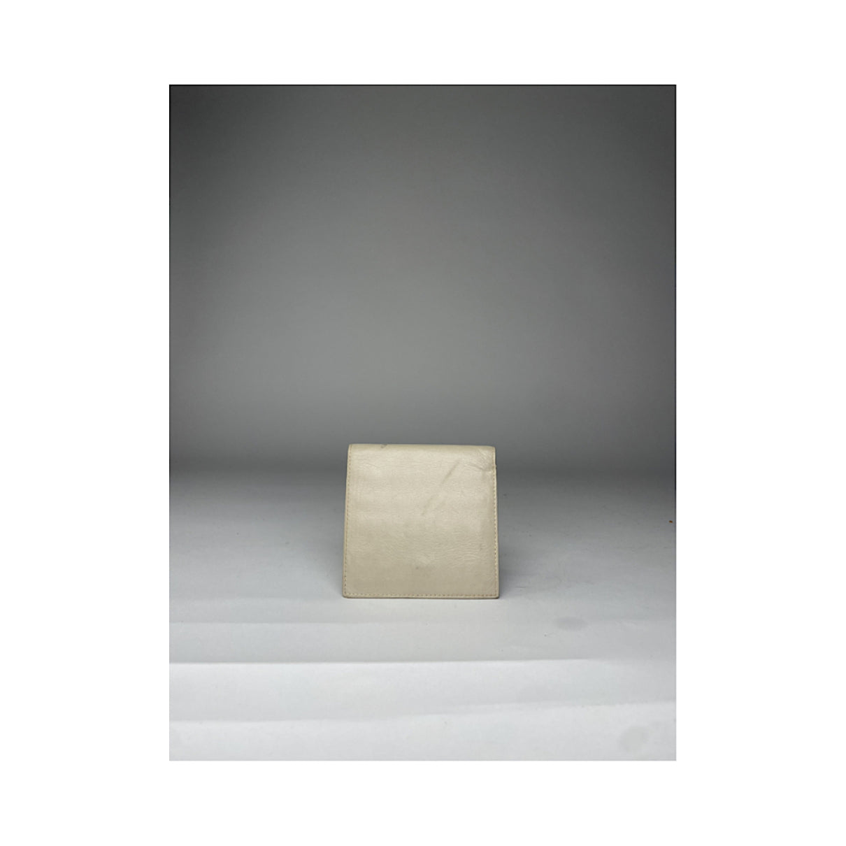 Celine Triomphe White Leather Wallet image 2