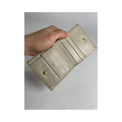 Celine Triomphe White Leather Wallet image 3