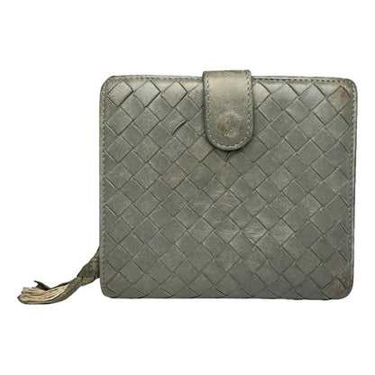 Bottega Veneta Intrecciato Grey Leather Wallet image 1