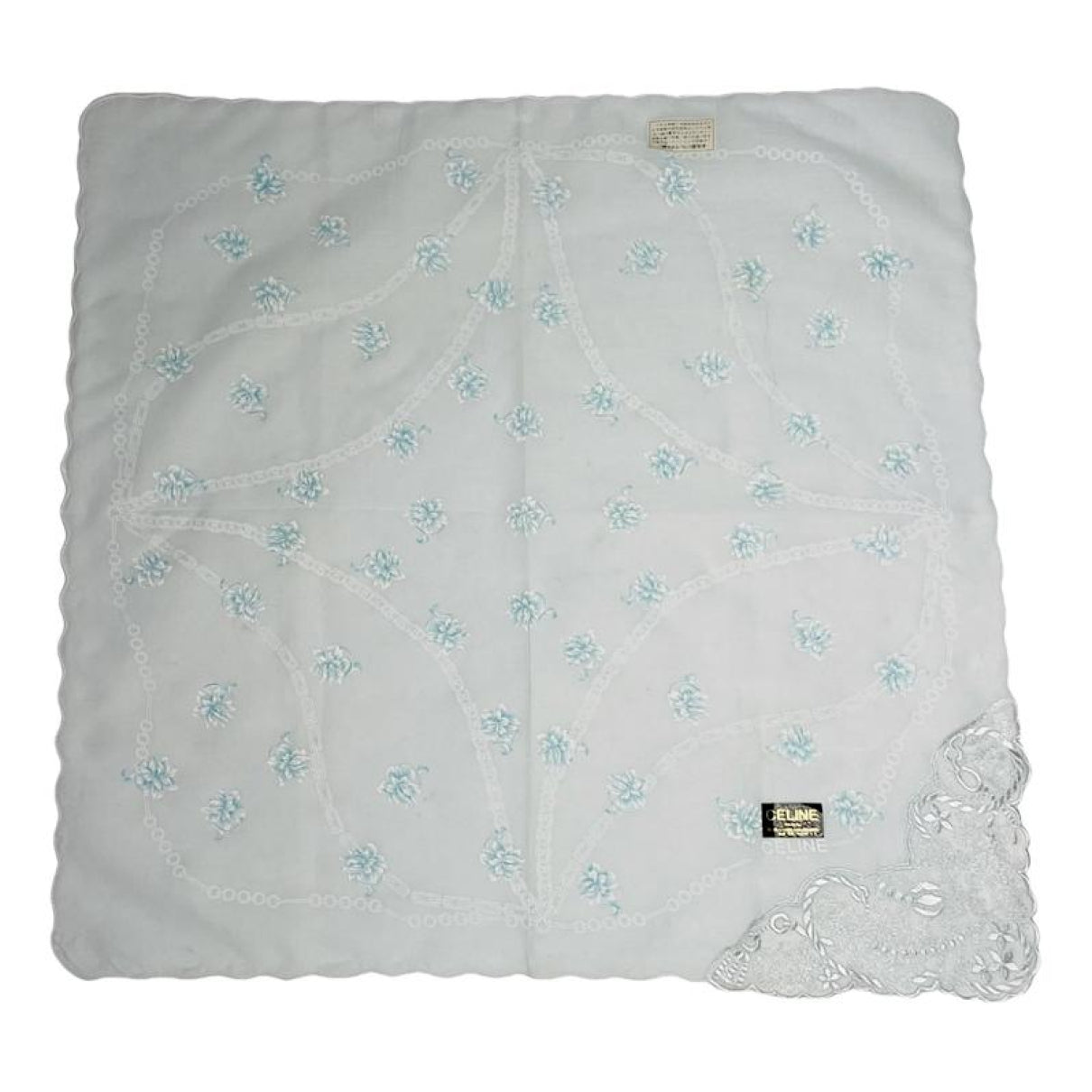 Celine White Silk Silk Handkerchief image 1