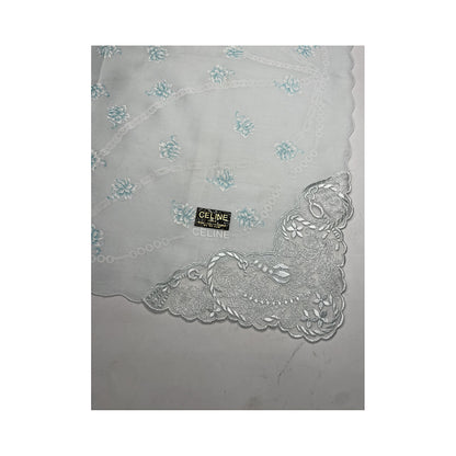 Celine White Silk Silk Handkerchief image 3