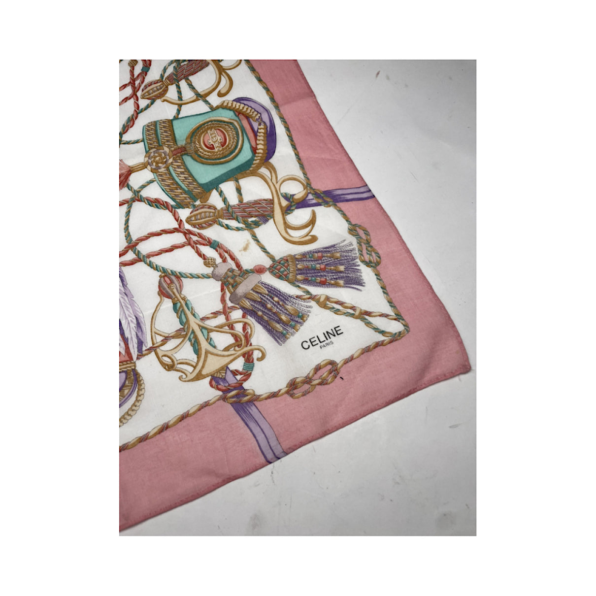 Celine Pink Silk Silk Handkerchief image 2
