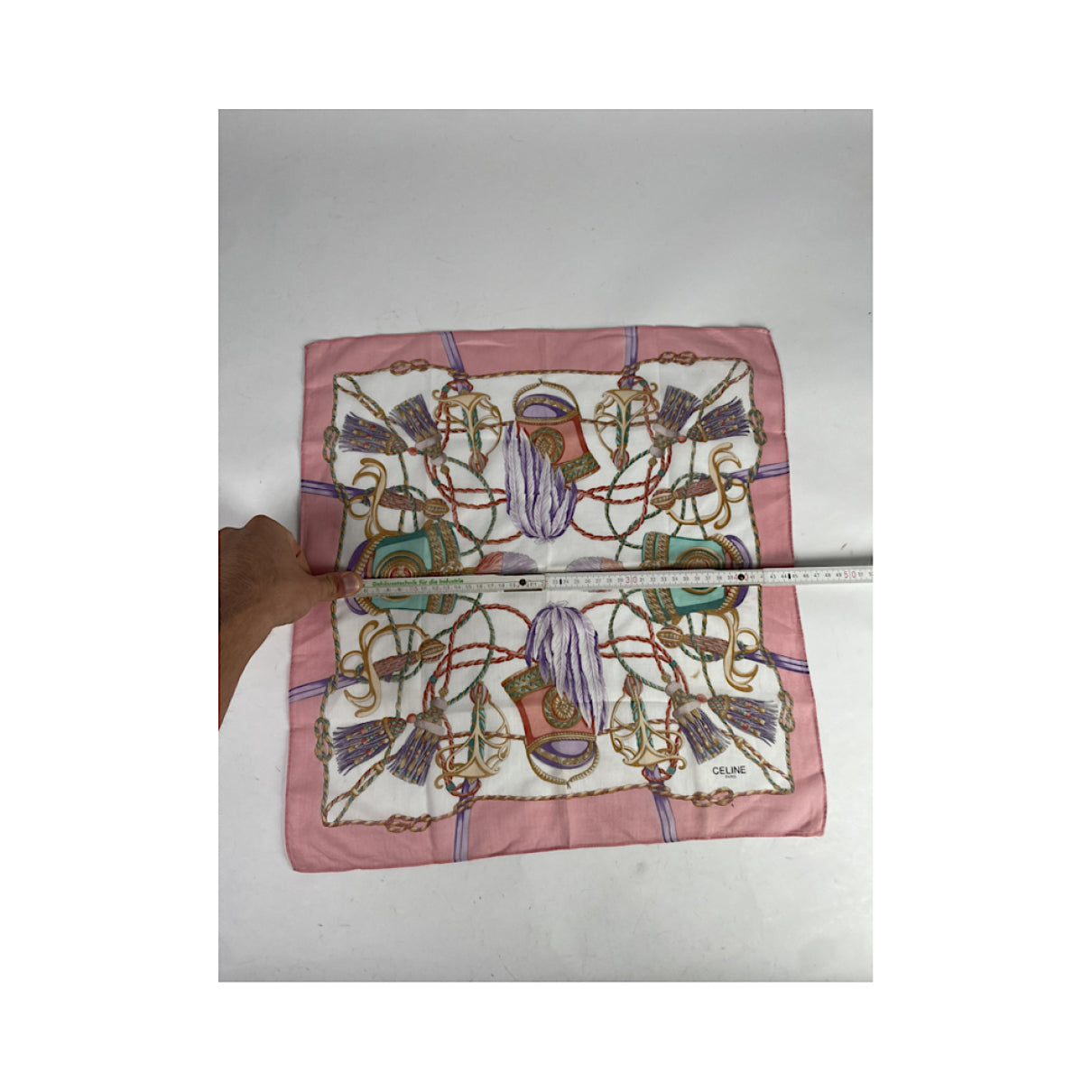 Celine Pink Silk Silk Handkerchief image 5