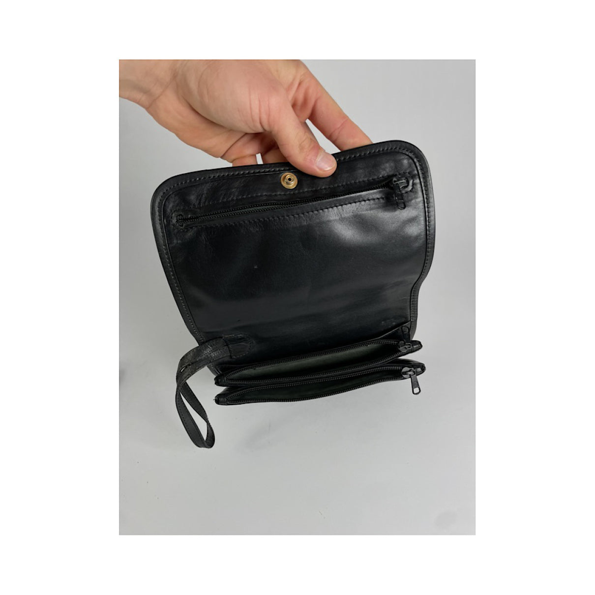 Loewe Barcelona Black Patent Leather Clutch Bag image 3