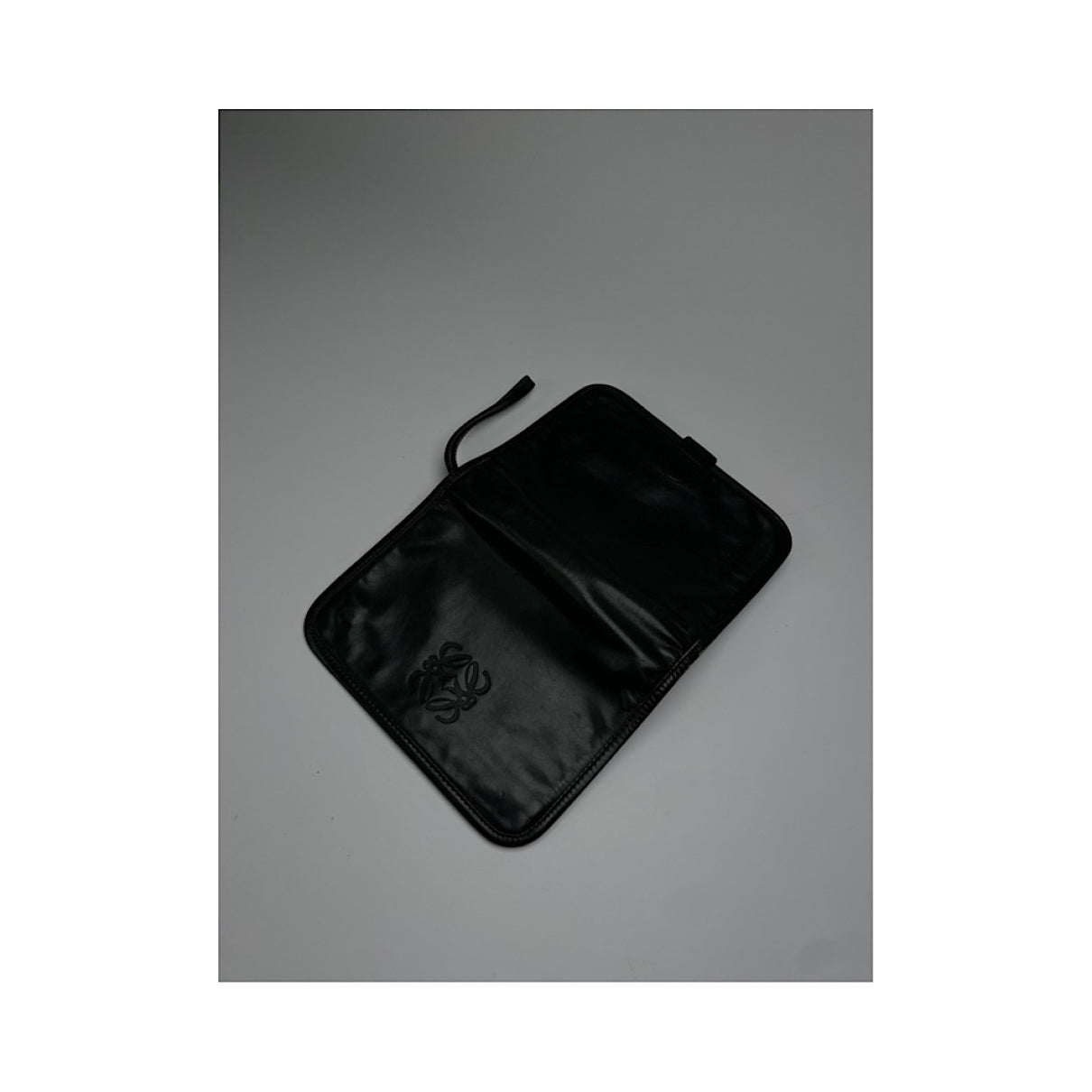 Loewe Barcelona Black Patent Leather Clutch Bag image 5