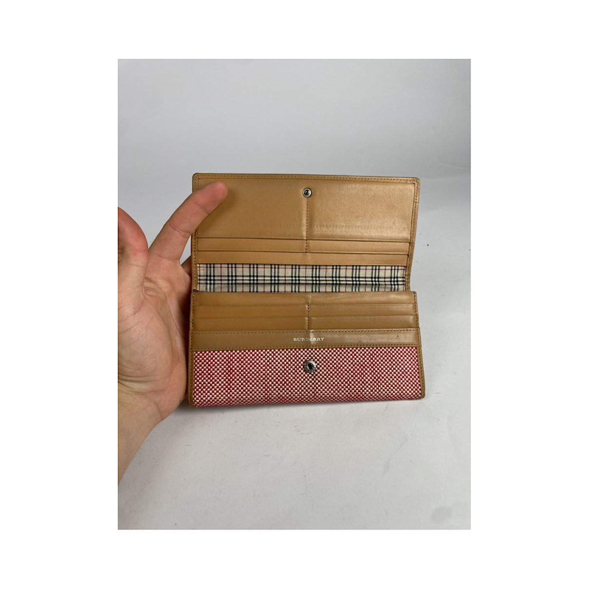 Burberry Red Leather Wallet image 4