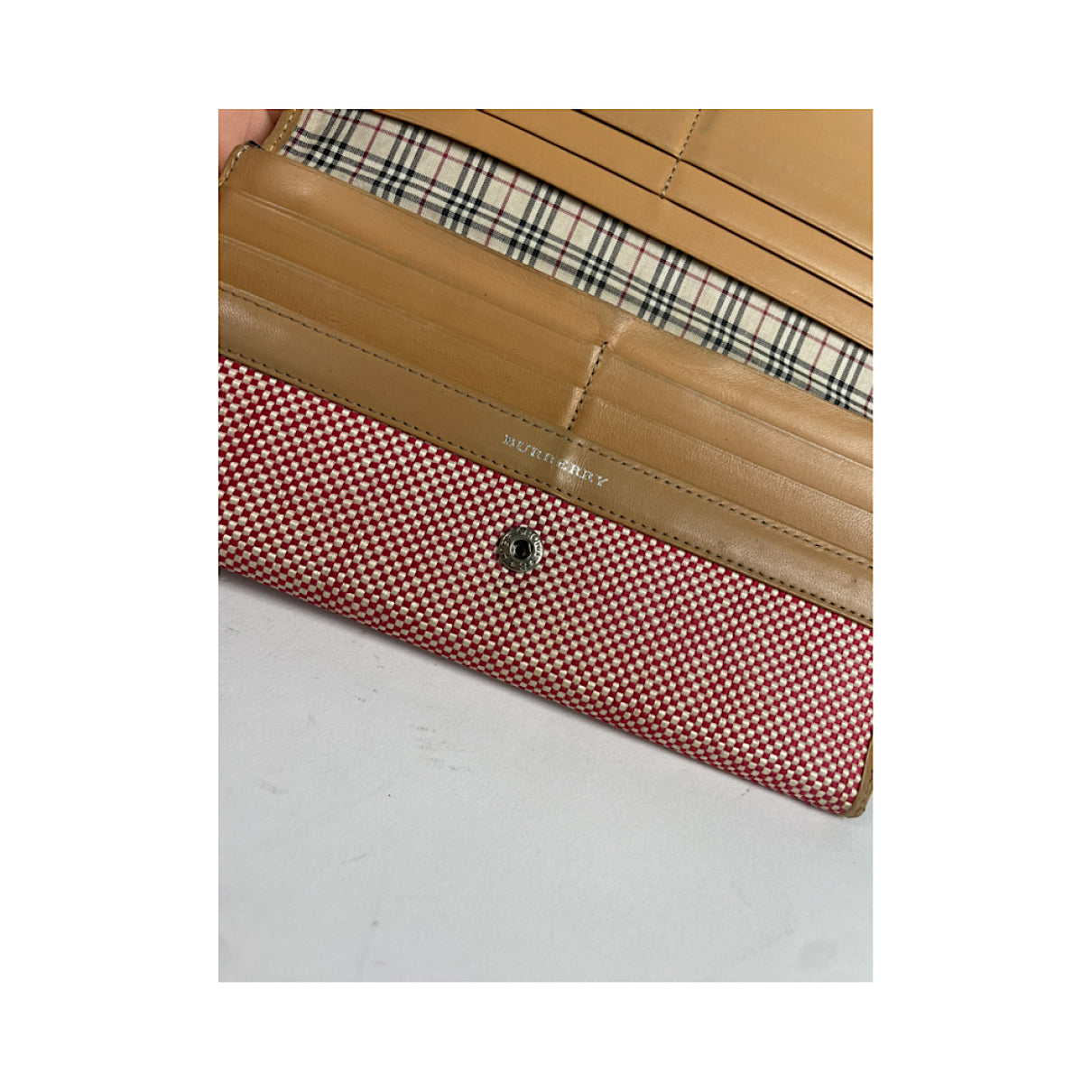 Burberry Red Leather Wallet image 5