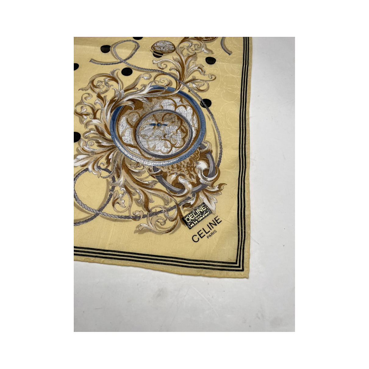 Celine Yellow Silk Silk Handkerchief image 2