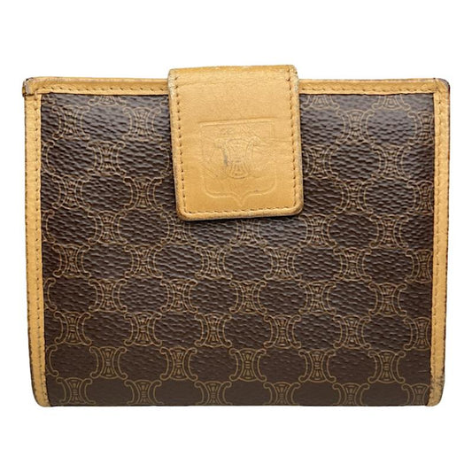Celine Triomphe Vintage Brown Leather Wallet image 1