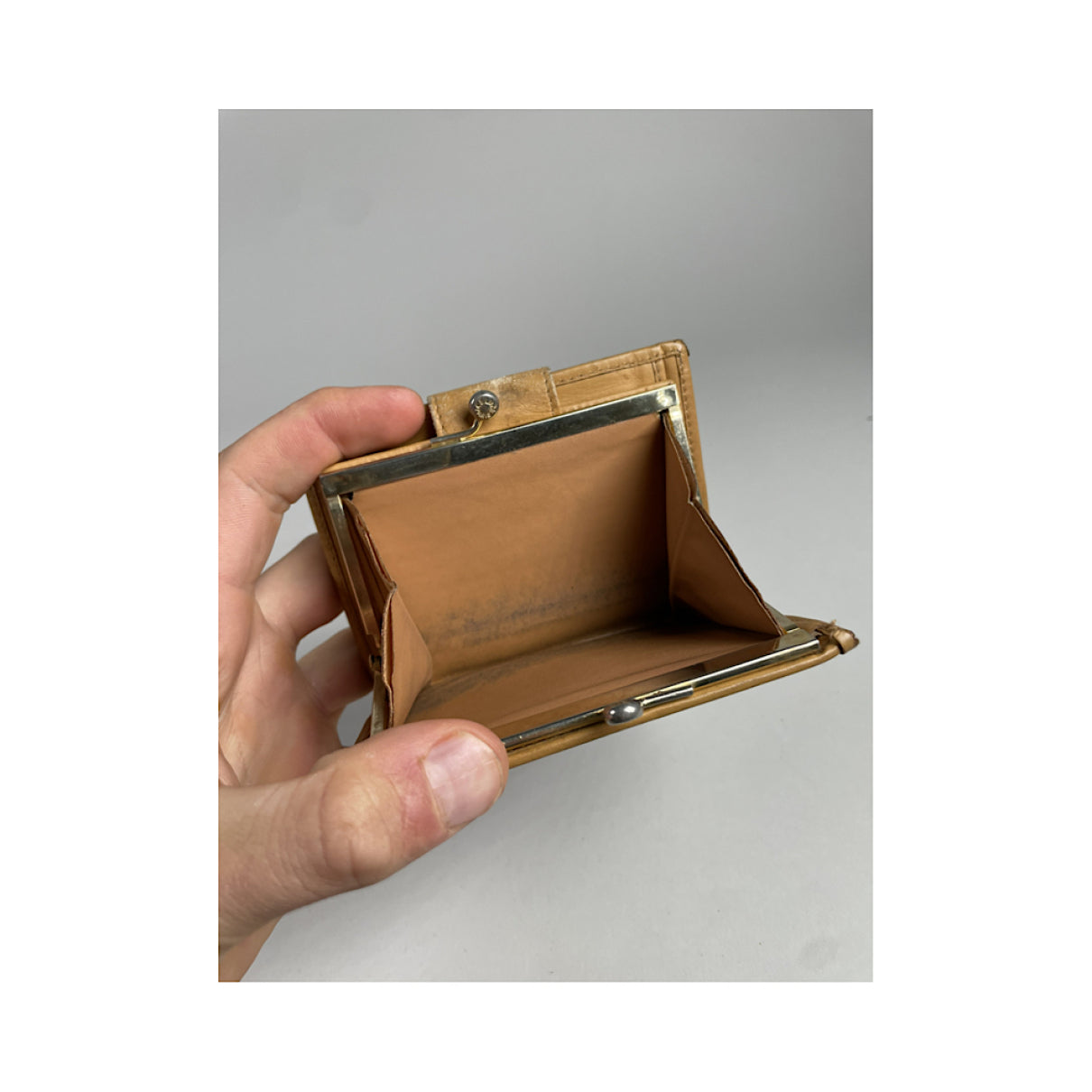 Celine Triomphe Vintage Brown Leather Wallet image 5