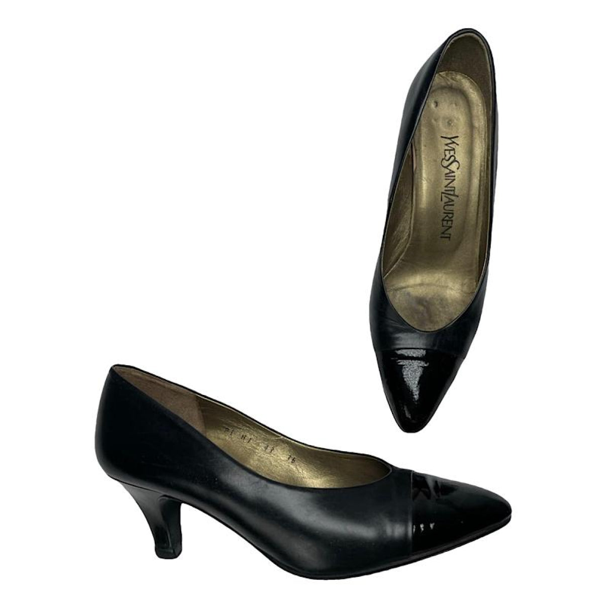 Yves Saint Laurent Black Patent Leather Heel image 1