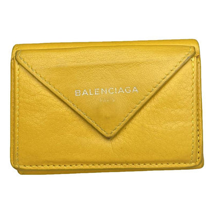 Balenciaga Yellow Leather Wallet image 1