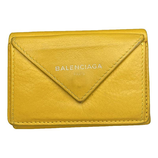Balenciaga Yellow Leather Wallet image 1