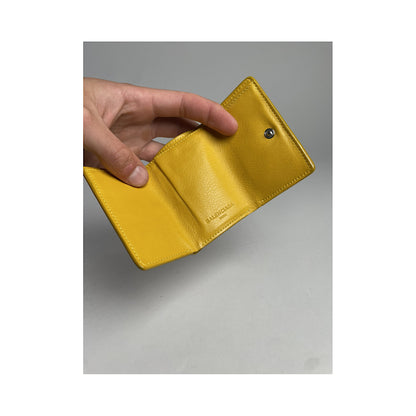 Balenciaga Yellow Leather Wallet image 3