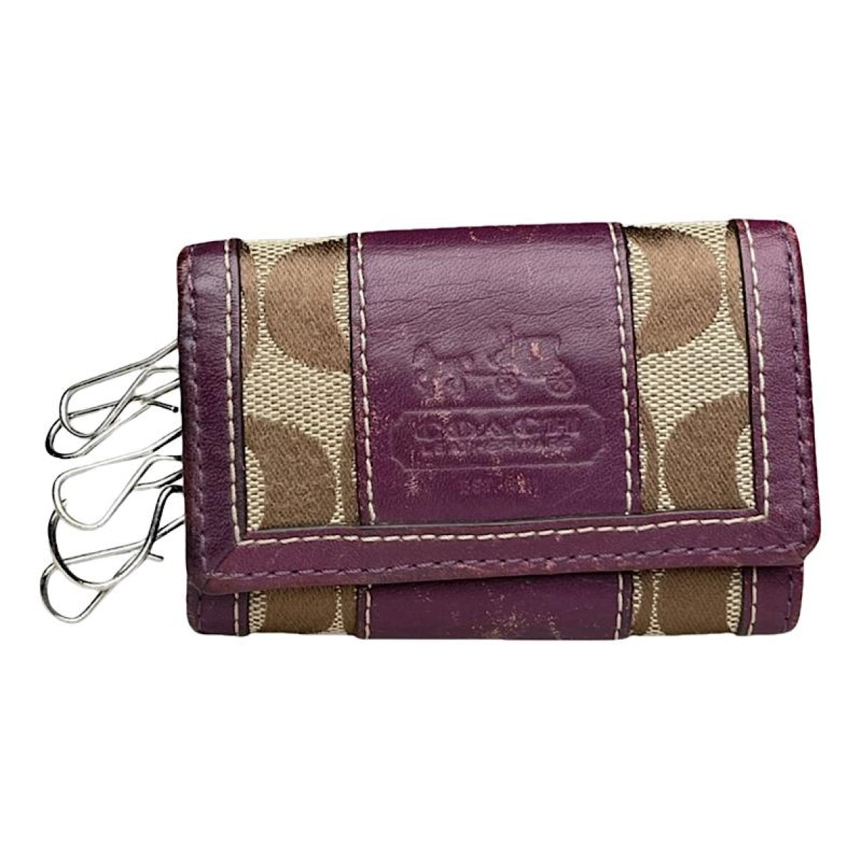 Coach Purple Leather Purse image 1