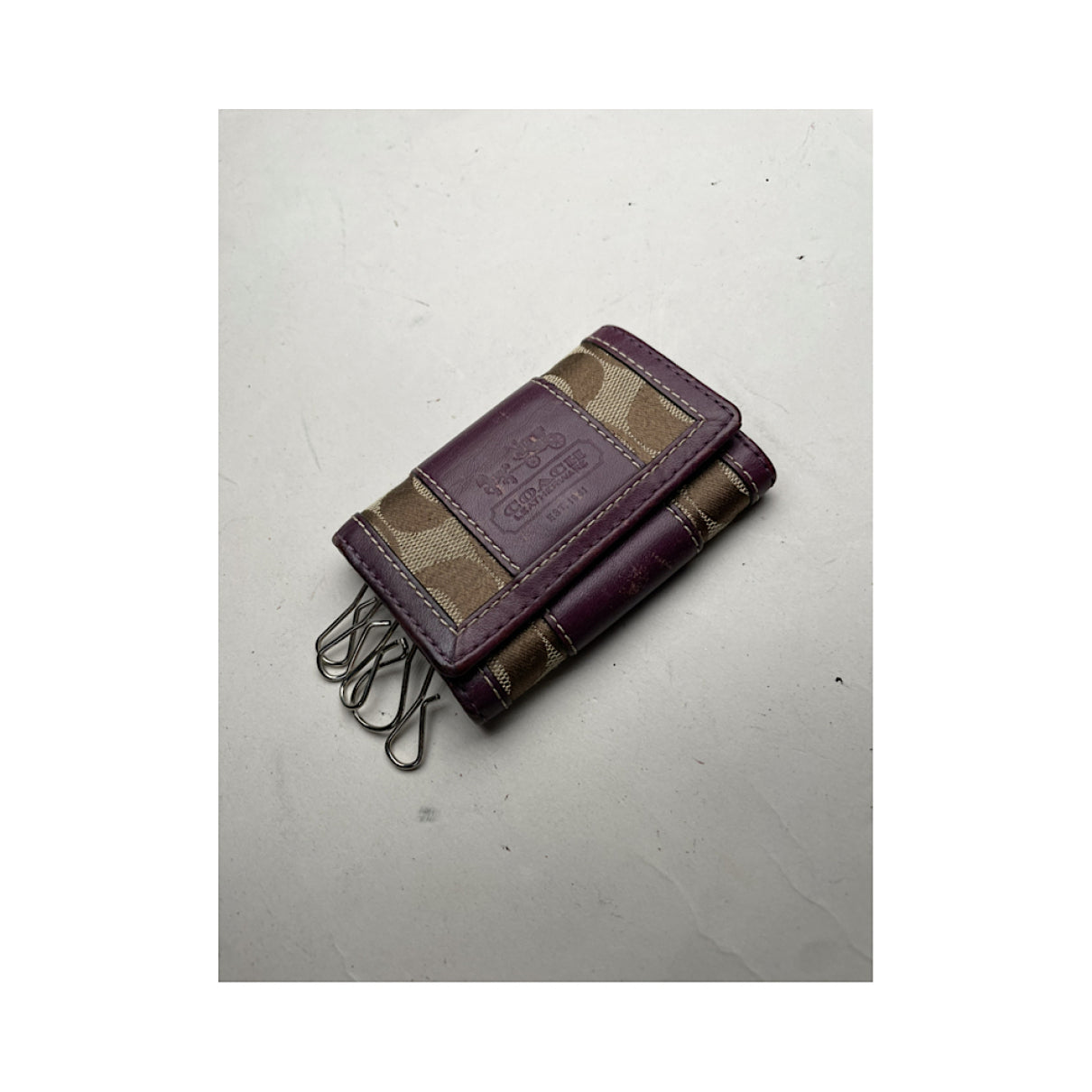 Coach Purple Leather Purse image 2