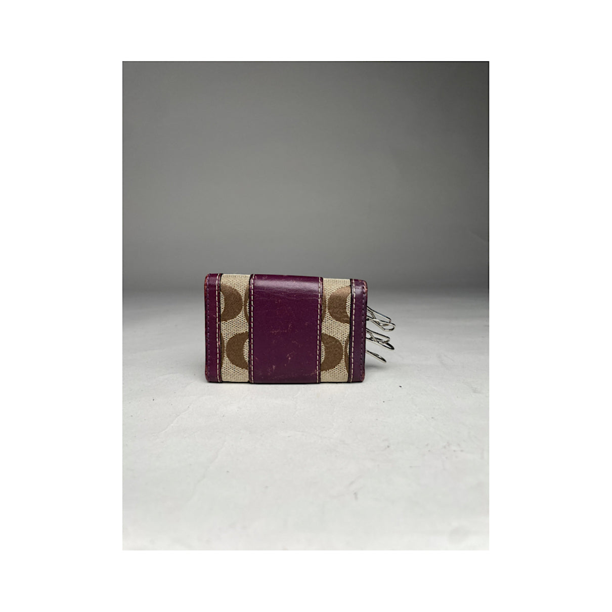 Coach Purple Leather Purse image 3