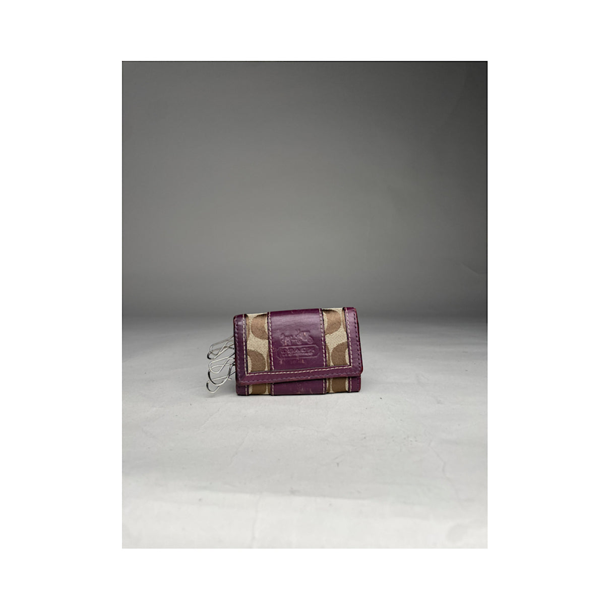 Coach Purple Leather Purse image 4