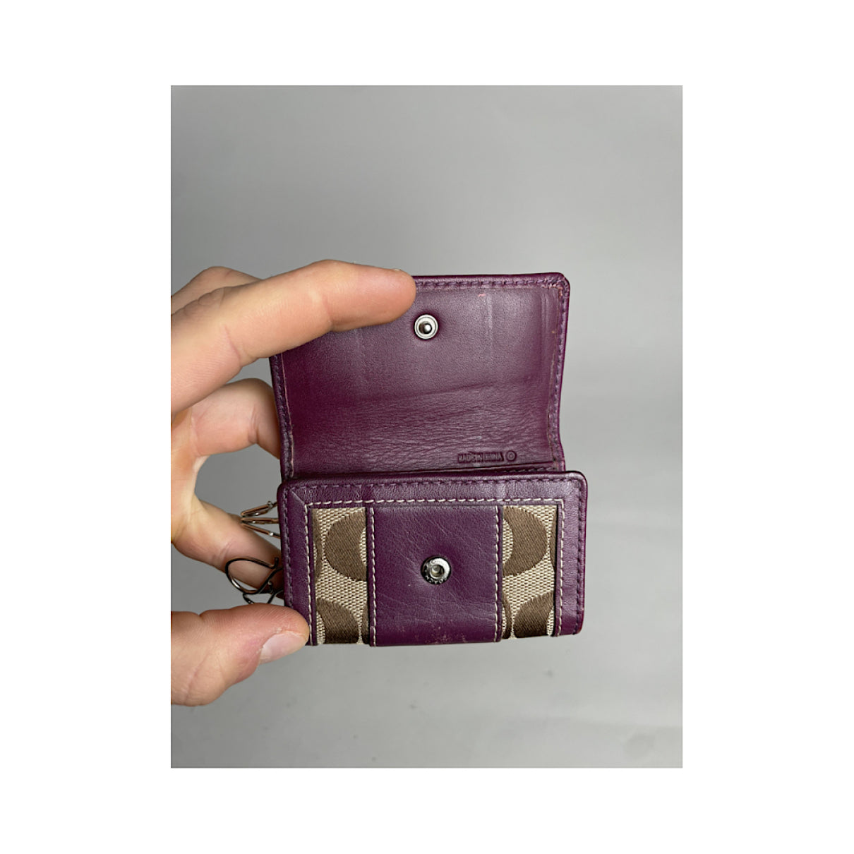 Coach Purple Leather Purse image 5