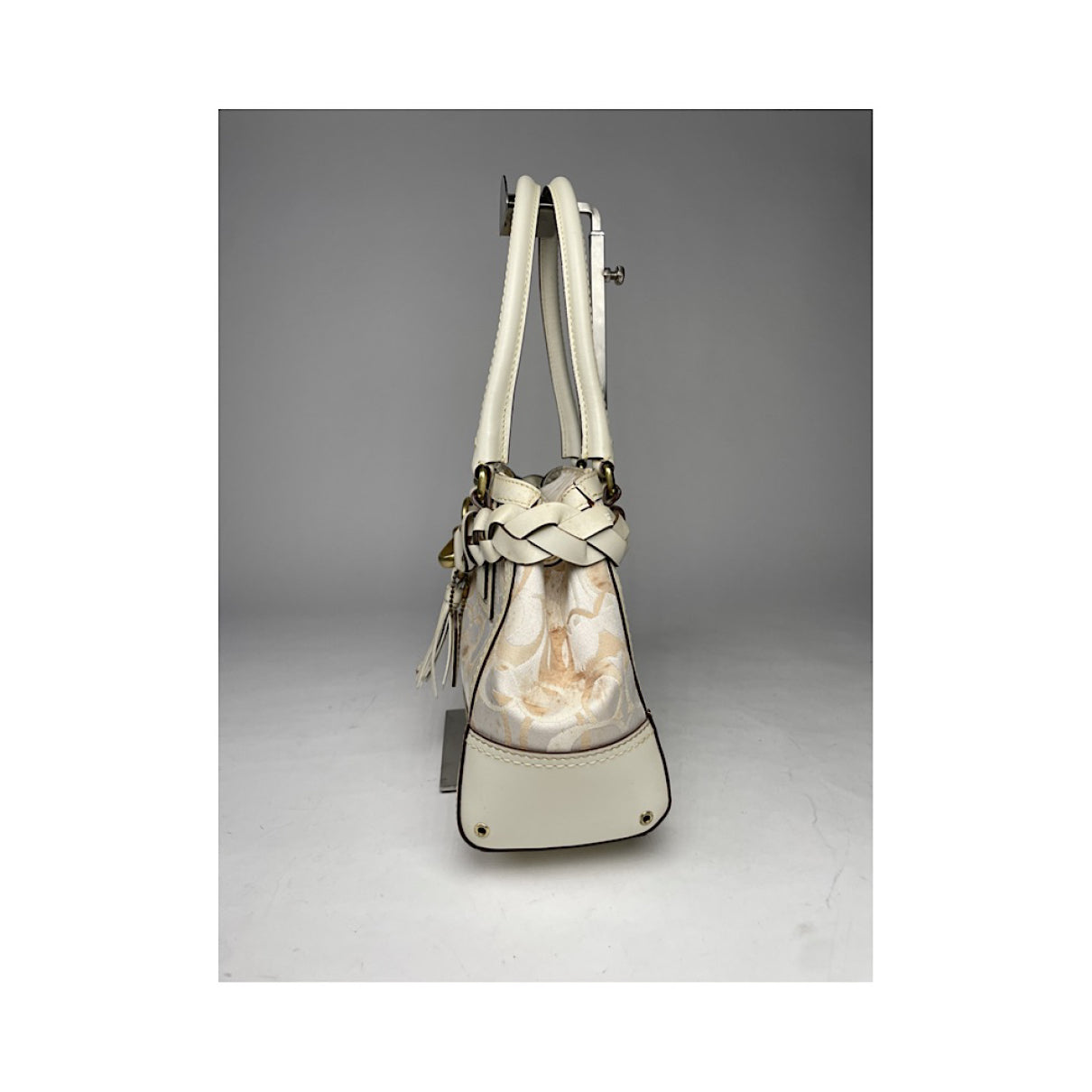 Coach Signature Sufflette White Leather Handbag image 5