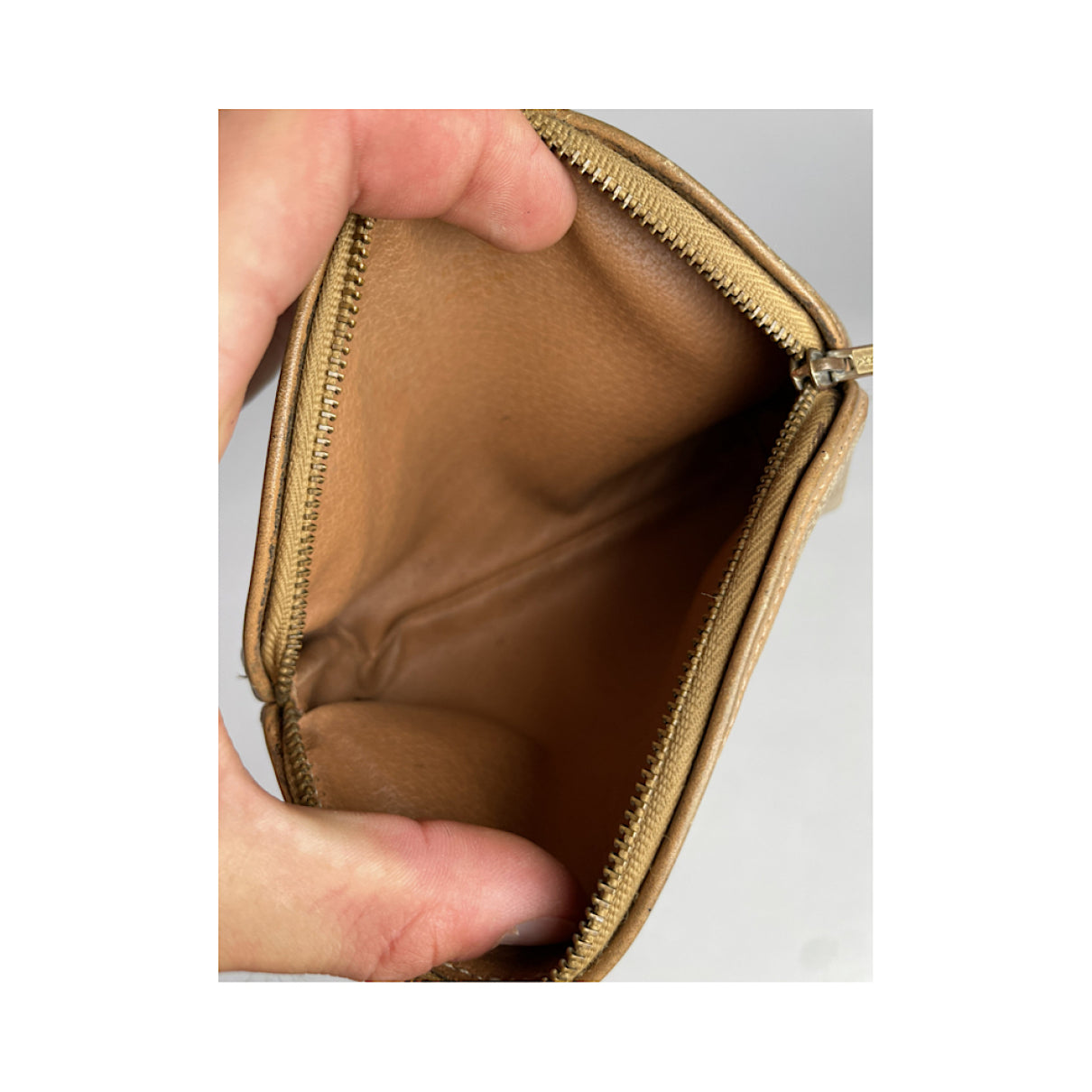 Celine Hobo Beige Leather Clutch Bag image 3