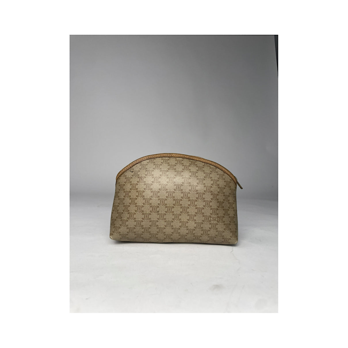 Celine Hobo Beige Leather Clutch Bag image 4