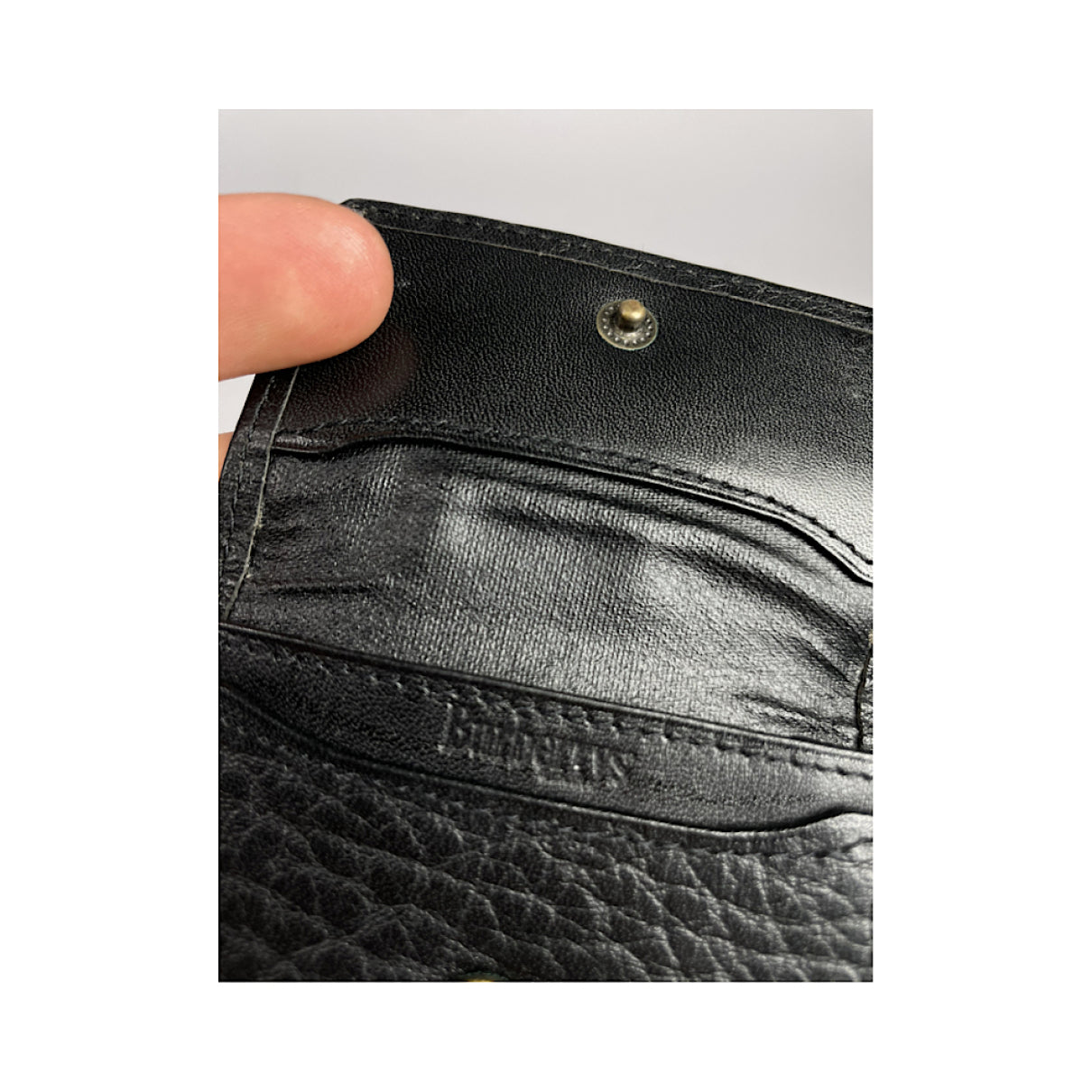 Burberry Black Leather Wallet image 5