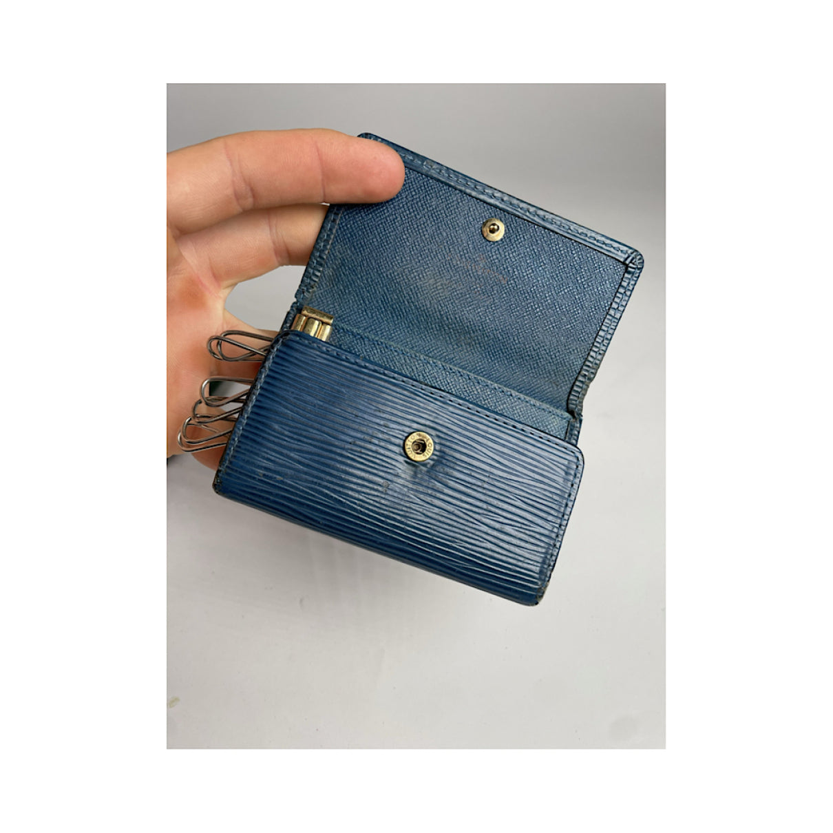 Louis Vuitton Lockme Blue Leather Purse image 4