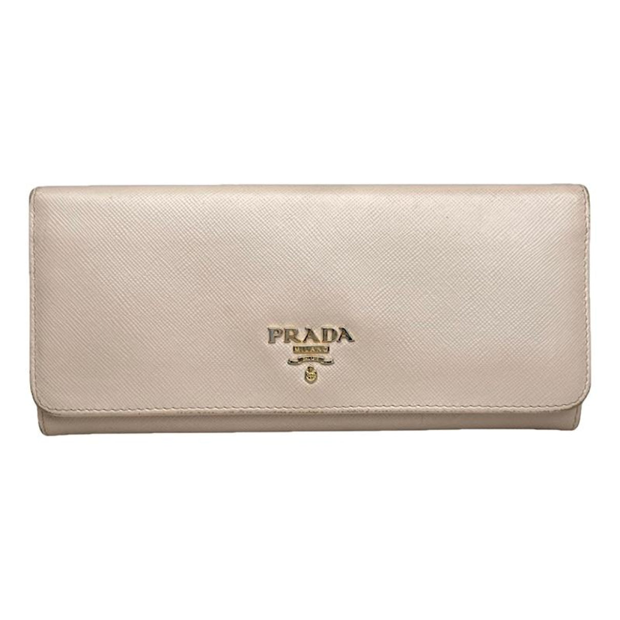 Prada Beige Leather Wallet image 1